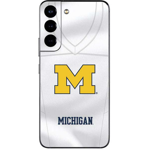 University of Michigan White Jersey Galaxy S22 Skin